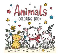 Animals Coloring Book, for Kids & Toddlers, Simple & Easy Coloring, Cute & Basic Baby Animals