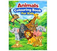 Animals Colouring Book for Kids: Fun and Easy Animal Coloring Pages Kids Ages 4-8, Preschool and Kindergarten Kids | Cute Designs for Boys and Girls , Cute and Simple Animal Coloring Pages for Kids