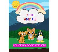 Animals Cute & Funny: Bold and Easy coloring Book for Kids & Adults