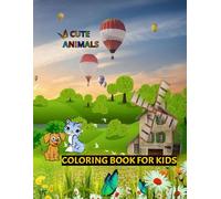 Animals Cute & Funny : Bold and Easy Coloring Book for Kids and Adults