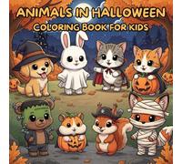 Animals in Halloween: Coloring Book for Kids
