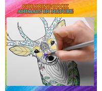 animals in nature:kids coloring book (Relaxing Book For Kids)