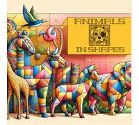 Animals in Shapes: Relaxing coloring book