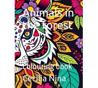 Animals in the forest: Colouring book