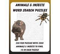 Animals & Insects Word Search: Challenge your mind with 200 unique animal and insect-themed word search puzzles. Perfect for kids, teens, and adults who love wildlife and brain games.
