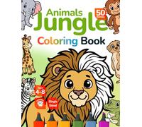 Animals Jungle Coloring Book: 50 Fun Jungle Animal Illustrations with Fun Facts for Kids Ages 4-8 (ColorMeee Coloring Books)