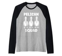Animals Love Pelican Minimalist Simple Bird Squad Pelican Camiseta Manga Raglan