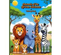 Animals of the African Savanna - Coloring Book: Fun and Educational Pages for Kids (Bilingual English - Spanish Edition)