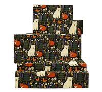 Animals Papel Regalo - 6 Sheets Papel Regalo - Woodland Bears Foxes Ducks Trees And Flowers - For Niños Chicos Chicas Cumpleaños Navidad All Occasion - Comes With Tags By Central 23