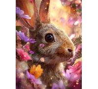 Animals Rabbits 120 Piece Jigsaw Puzzles for Adults, Colourful, Challenging & Brainteasing Adult Puzzles 120 Pieces Flowers, Fun jigsaws for The Whole Family 10x8 Inch
