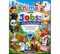 Animals with Jobs Coloring Book for Kids: Meet hardworking animals doing exciting jobs around the world! Creative Activity Book for Ages 3-10