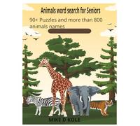 Animals word search for seniors and beginners