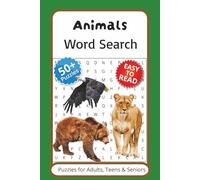 Animals Word Search Puzzle Book: Word Search with Easy to Read Print about Animals, Pets, Fish and More | 6x9 inches, 110 pages | 50+ Puzzles … Gift for Vacations, Holidays and Free Times