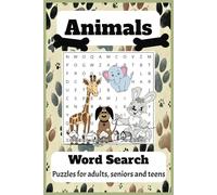 Animals Word Search Puzzle Book: Word Searches with Easy Read Print about Animals, Animals At The Farm, Animals Lovers and More | 6x9 inches, 110 ... ... Gift for Vacation, Holidays and Free Time