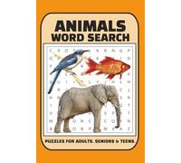 Animals Word Search Puzzle Book: Word Searches with Easy to Read Print about Animals, Animal Habitats, Animal Species, and More | 6x9 inches, 110 ... for Vacations, Birthdays, and Free Time.,