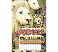 ANIMALS Word Search Puzzle Book: Word Searches with Easy to Read Print about Animals, Birds, Big Cats and More | 6x9 inches, 110 pages | 50+ Puzzles ... Gift for Vacations, Holidays and Free Times