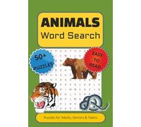 Animals Word Search Puzzle Book: Word Searches with Easy to Read Print about Animals, Wild Animals, Wildlife, Mammals, Fish, Birds and Reptiles