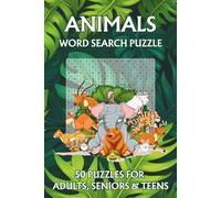 Animals Word Search Puzzle Book: Word Searches with Easy to Read Print about Animals, Wildlife, Animal Kingdom | 6x9 inches, 110 pages | 50 Puzzles | ... (Word Search Puzzle Book For Kids & Adults)