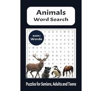 Animals Word Search Puzzle Book: Word Searches with Easy to Read Print about Wildlife, Animals, Pets, and More | 6x9 inches | 110 pages | 50+ Puzzles...Gift for Vacations, Holidays, and Free Times