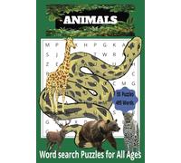Animals Word Search: Word Searches Puzzles with Easy to Read Print about Animals, Pets, Animal Habitats, Animal Species and more l 6x9 inches, 110 ... for Vacations, Holidays, and Free Time