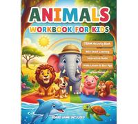 Animals Workbook for Kids: STEAM Activity Book With Smart Learning Interactive Audio Video Lessons e Quiz APP by Julia Portela Board Game Included (STEAM WORKBOOKS INTERACTIVE LEARNING)