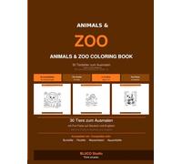 Animals & Zoo: 30 animal pictures to color in
