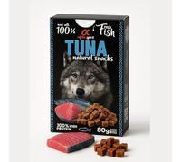 ANIMALUJOS - Alpha Spirit Snack Natural Perro 6 Cajitas 80 g | Premio para Perros | Golosinas Blandas Sin Cereales | Atún o Ternera | Snack Alta Proteína y Saludable (6 Unidades, Atún)
