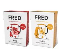 ANIMALUJOS - Batidos con trozos para Perros Pollo y Ternera - Pack de 10 Unidades o Mix 5+5 - TETRABRICK de 200 gr Cada una - Fred&Felia (Pack 10 Unidades, 5 Pollo + 5 Ternera)