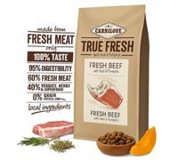 ANIMALUJOS - Carnilove True Fresh 4 kg + Lata Comida Húmeda 400 g Gratis | Pavo, Ternera o Pescado | Pienso Natural sin Cereales | Alta Digestibilidad Alimento para Perros (Ternera 4Kg + Regalo)