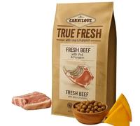ANIMALUJOS - Carnilove True Fresh 4 kg + Lata Comida Húmeda 400 g Gratis | Pavo, Ternera o Pescado | Pienso Natural sin Cereales | Alta Digestibilidad Alimento para Perros (Ternera 4Kg + Regalo)