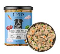 ANIMALUJOS - Comida Cocinada para Perros y Cachorros con Pavo, Espinacas, Manzanas y Hierbas - Fácil Digestión, Sin Cereales, 6x400g - Fidelis