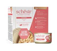 ANIMALUJOS Comida Húmeda Veterinaria Schesir para Gatos 80g - Latas en Caldo con Trocitos | Diabetic, Weight Control, Gastrointestinal, Urinary | Pack 8 uds (8 Unidades, Gastrointestinal)