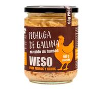 ANIMALUJOS - Comida Húmeda WESO para Gatos y Perros | Pechuga de Gallina en Caldo de Huesos | 6 Unidades x 400 gr | Complemento Natural y Saludable para Mascotas