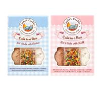 ANIMALUJOS - Mezcla para Tarta Perros para Hornear | Pastel de Cumpleaños - Preparado Natural Botella Cristal | Sabor Pollo, Camarón o Mix | Snack Casero Fácil - Coka´s Cookies (Mix Pollo + Camarones)