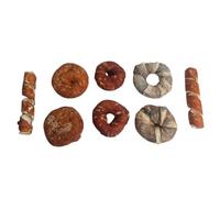 ANIMALUJOS - Snacks Variados para Perros - Donuts Pescado, Donuts Pato, Bollo Pollo y Espiral Pollo - Pack 8 Unidades - Sabores Irresistibles y Naturalmente Deliciosos