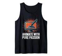 Animar Con Pura Pasión Animación Dibujar Boceto Animar Camiseta sin Mangas
