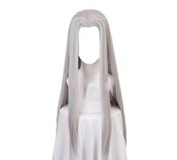 Animated Wig, Final Fantasy VII Sephiroth Cosplay Wig Silver Gray Long Hair Wig Halloween Costume Party Synthetic Wigs+Wig Cap