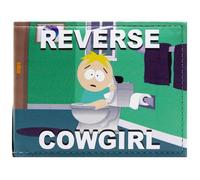 Animation Butters South Temporada 16 Park Billetera/Cartera Bi-Fold ID & Porta Tarjetas, Verde