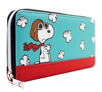 Animation Peanuts Snoopy As de Vuelo Sopwith Camel Caseta Cartera Clutch con Bolsillo para Monedas & Tarjetero, Azul