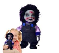 Animatrónica - Halloween aterrador, figura fantasma con ojos iluminados, sonidos espeluznantes y movimientos realistas | Decoración De Horror Para El Hogar, Fiestas, Tarde Y Jardín