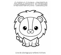 Animaux Chibi - Livre de coloriage pour enfants: Dessins très simples, traits épais, pour enfants de 4 à 8 ans