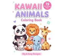 Animaux Kawaii à Colorier: 30 dessins simples et amusants pour enfants de 4 à 8 ans