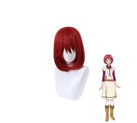 Anime Akagami no Shirayukihime Shirayuki Mujer Peluca Corta Roja Disfraz de Cosplay Pelucas de Pelo Sintético Resistentes al Calor MZ-1487