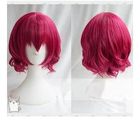Anime Akatsuki No Yona Yona Role Play Wigs Short Rose Red Curly Heat Resistant Hair Cosplay Costume Wig Az-994