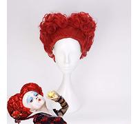 Anime Alicia en el país de las maravillas The Red Queen Wig Cosplay disfraz mujer corto rizado pelo sintético fiesta de Halloween juego de roles pelucas KUMZ801