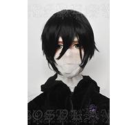 Anime Angels of Death Isaac Foster Zack Cosplay Wigs Short Straight Black Heat Resistant Synthetic Hair Wig + Wig Cap