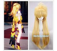 Anime Aotu World Cosplay God Rose peluca 85 cm largo esponjoso peluca dorada Cosplay disfraz fiesta de Halloween pelo sintético resistente al calor