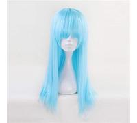 Anime Aotu World Lemon Cosplay pelucas con flequillo pelo largo sintético recto disfraz de Halloween fiesta juego de roles peluca MZ-1153
