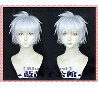 Anime Arifureta: de lo común a las pelucas de cosplay Hajime Nagumo más fuertes del mundo pelucas de cosplay de pelo corto plateado de 30 cm + gorro de peluca