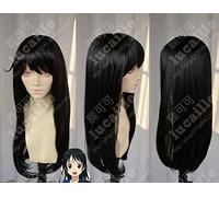 Anime Assassination Classroom Kanzaki Yukiko Cosplay Wig 60cm Long Black Heat Resistant Synthetic Hair Wigs + Wig Cap